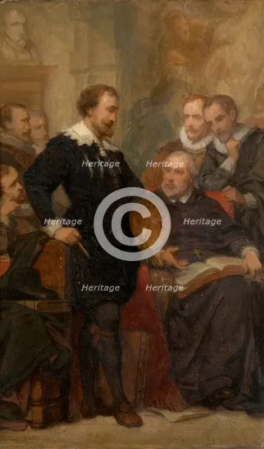 Peter Paul Rubens in his Studio, (c1620s), c1860s. Creator: Nicaise de Keyser.