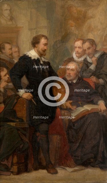 Peter Paul Rubens in his Studio, (c1620s), c1860s. Creator: Nicaise de Keyser.