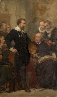Peter Paul Rubens in his Studio, (c1620s), c1860s. Creator: Nicaise de Keyser