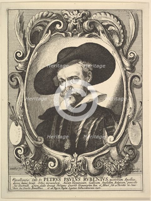 Peter Paul Rubens (Petrus Paulus Rubenius), 1625-77. Creator: Wenceslaus Hollar.