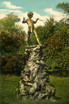 Peter Pan statue, Kensington Gardens, London, c1915. Creator: Unknown