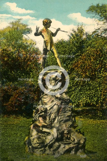 Peter Pan statue, Kensington Gardens, London, c1915. Creator: Unknown.