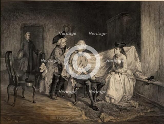 Peter Peebles capturing Allan Fairford, c1870s. Creator: Robert Anderson.