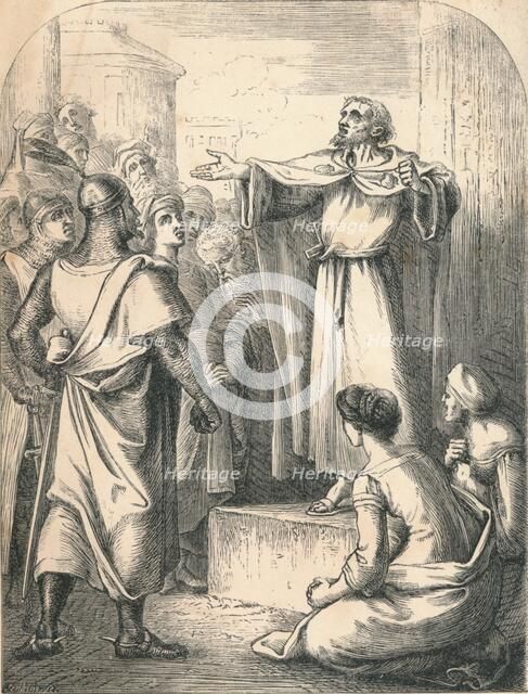 Peter Preaching the First Crusade, 1869. Artist: Unknown