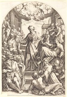 Peter Raising Tabitha, 1608/1611. Creator: Jacques Callot