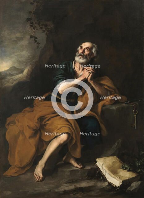 Peter the Apostle, 1665-1670. Creator: Murillo, Bartolomé Estebàn (1617-1682).