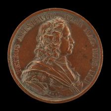 Peter the Great, 1672-1725, Czar of Russia 1682 [obverse], 1717. Creator: Jean Duvivier