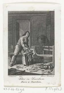 Peter the Great in Zaandam, 1697. Artist: Haas, Meno (1752-1833)