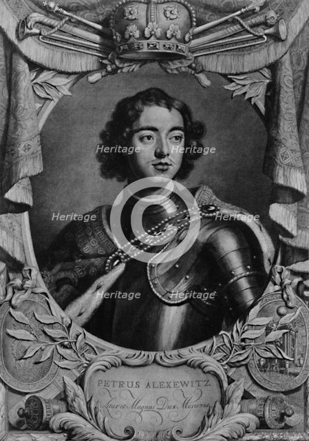 Peter the Great, Tsar of Russia, c1698 (1894). Artist: Peter van Gunst.