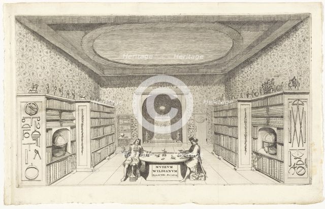 Peter the Great visiting the Museum Wildianum on 13 December 1697. Artist: Wilde, Maria de (1682-1729)