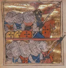Peter the Hermit leading the Crusades, 1311. Creator: Unknown