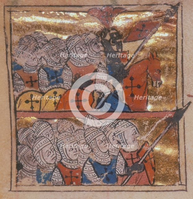 Peter the Hermit leading the Crusades, 1311. Creator: Unknown.