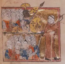 Peter the Hermit leading the Crusades, 1311. Creator: Unknown