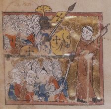 Peter the Hermit leading the Crusades, 1311. Creator: Unknown
