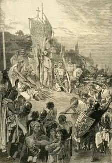 Peter the Hermit Preaching the First Crusade (1095-1099), 1890. Creator: Unknown