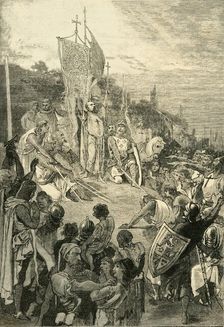 Peter the Hermit Preaching the First Crusade (1095-1099), 1890. Creator: Unknown