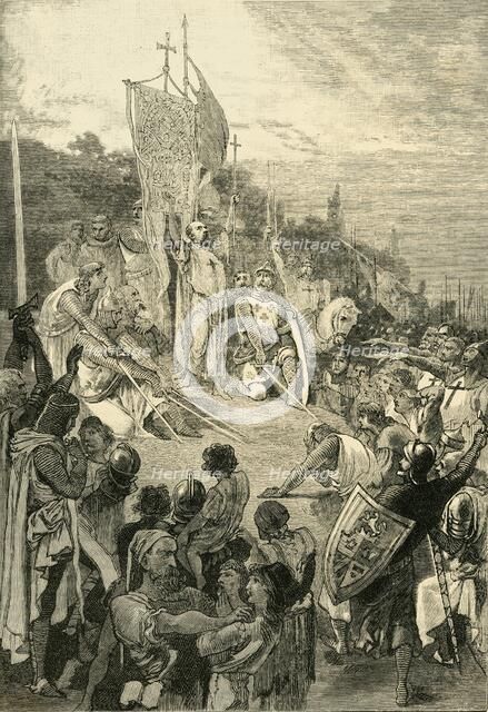 'Peter the Hermit Preaching the First Crusade', (1095-1099), 1890.   Creator: Unknown.