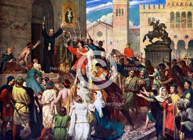 'Peter the Hermit Preaching the First Crusade', 1926. Artist: Unknown