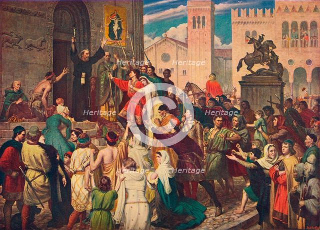 Peter the Hermit preaching the First Crusade, c1095 (1905). Artist: Unknown.