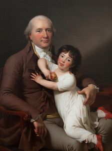 Peter Tutein with his Youngest Son Louis Alexander, c1800. Creator: Jens Juel