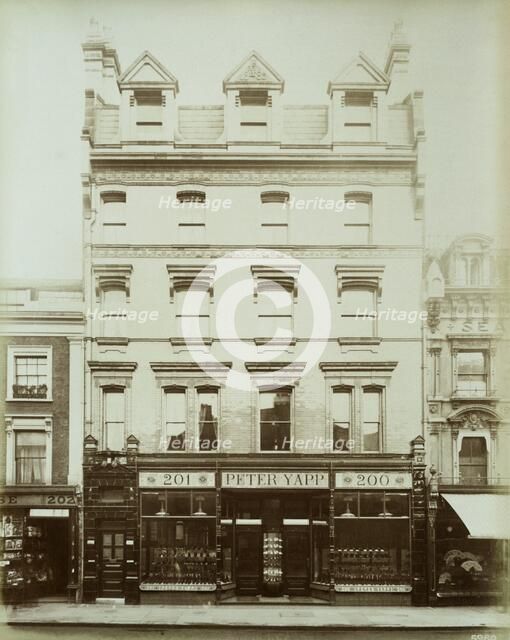 Peter Yapp shoemaker's shop, Sloane Street, Chelsea, London, 1885. Artist: Henry Bedford Lemere.