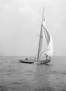 Peterkin running downwind with spinnaker, 1914. Creator: Kirk & Sons of Cowes