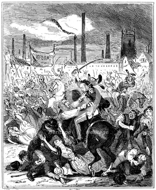 Peterloo Massacre, Manchester, England, 16 August 1819. Artist: Unknown
