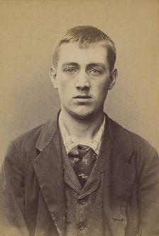 Peticolin. Henri. 23 ans, né le 8/6/71 à Goersdorf (Bas-Rhin). Vernisseur. Anarchiste. 2/7..., 1894. Creator: Alphonse Bertillon