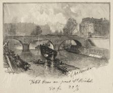 Petit bras au Pont St. Michel . Creator: Auguste Louis Lepère (French, 1849-1918)