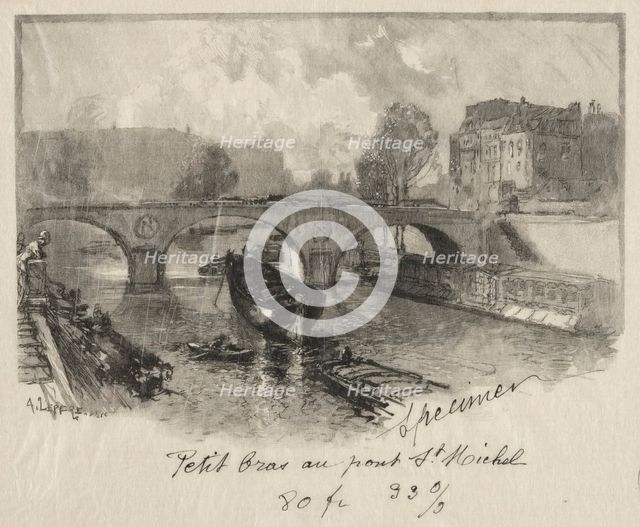 Petit bras au Pont St. Michel . Creator: Auguste Louis Lepère (French, 1849-1918).