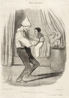 Petit scélérat! Je crois qu'il aura mon nez!..., 1840. Creator: Honore Daumier