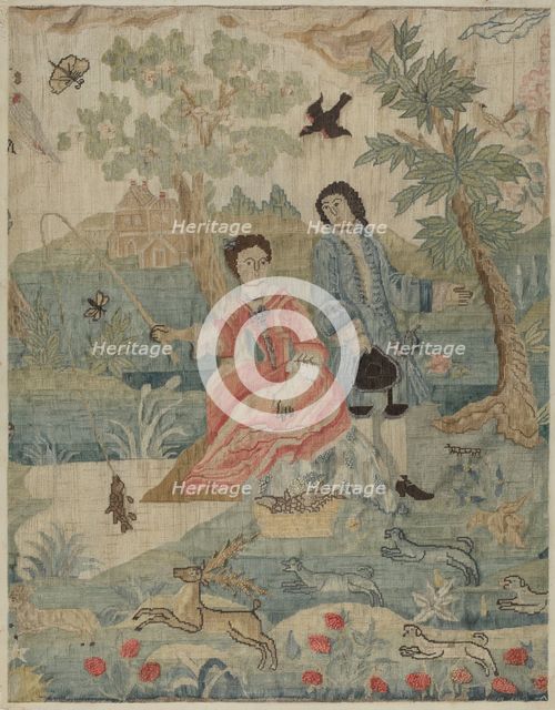 Petit Point Embroidery, c. 1937. Creator: Phyllis Dorr.