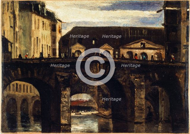 Petit Pont and the pont Saint-Charles, c1825. Creator: Louis-Godefroy Jadin.