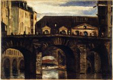 Petit Pont and the pont Saint-Charles, c1825. Creator: Louis-Godefroy Jadin