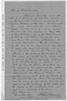 Petition for compensation for slave pressed into military service, Civil War, 1863-12-04. Creator: Unknown
