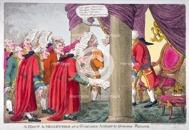 Petitioners before George III                                    Artist: Anon