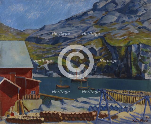 Petsamo Fjord, 1934. Creator: Anton Lindforss.