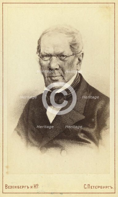 Petr Andreevich Vi?a?zemskii?, head-and-shoulders portrait, facing..., between 1880 and 1886. Creator: Unknown.