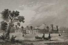 Petrovsky Palace, Moscow, Russia, 1839. Creator: Hippolyte Lalaisse