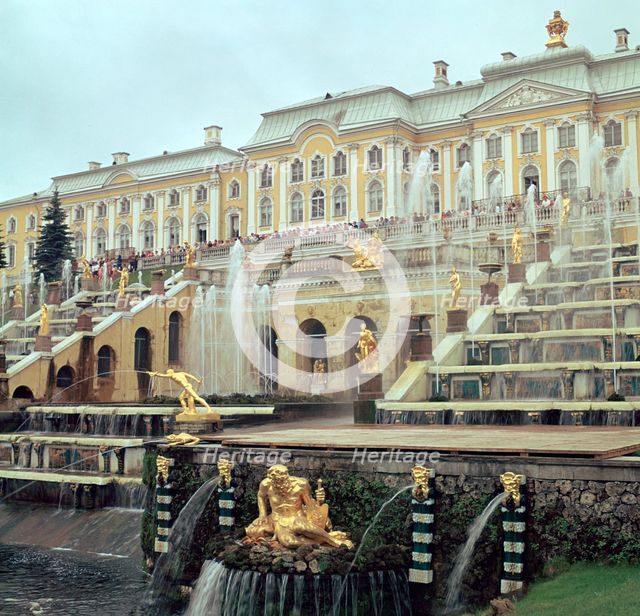 Petrodovorets Palace near St Petersburg, 19th century. Artist: Unknown