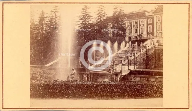 Petrodvorets, Grand Palace, mid-19th century. Creator: Alfred Lorens.