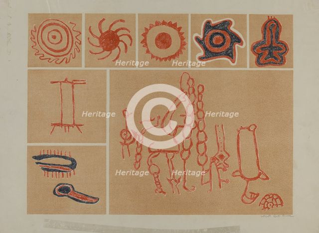 Petroglyph, 1935/1942. Creator: Lala Eve Rivol.