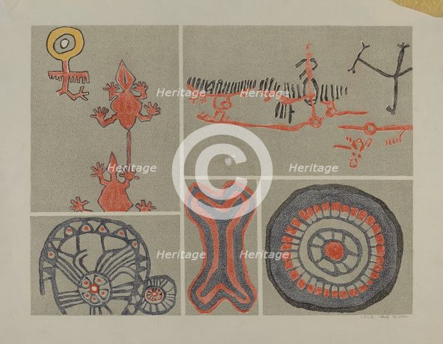 Petroglyph, 1935/1942. Creator: Lala Eve Rivol.
