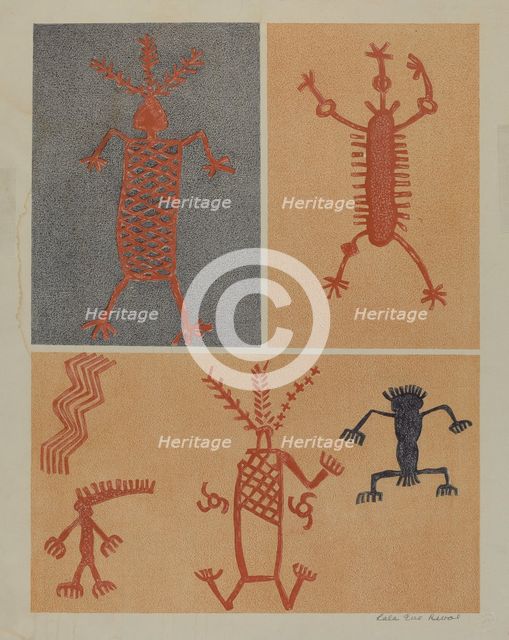Petroglyph, 1935/1942. Creator: Lala Eve Rivol.