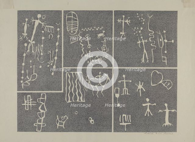 Petroglyph, 1935/1942. Creator: Lala Eve Rivol.