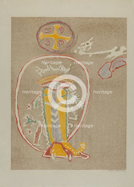 Petroglyph, 1935/1942. Creator: Lala Eve Rivol.