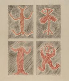 Petroglyph Design, 1935/1942. Creator: Lala Eve Rivol