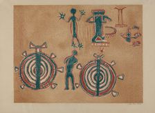 Petroglyph Design, 1935/1942. Creator: Lala Eve Rivol
