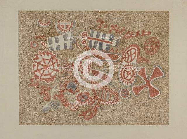 Petroglyphs, 1935/1942. Creator: Lala Eve Rivol.