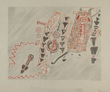 Petroglyphs - Human Figures, 1935/1942. Creator: Lala Eve Rivol